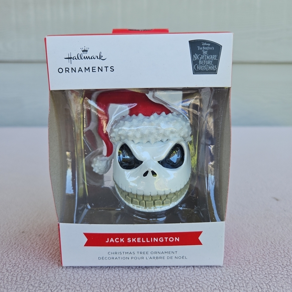Hallmark Nightmare Before Christmas Jack Skellington Santa Claus Head Ornament